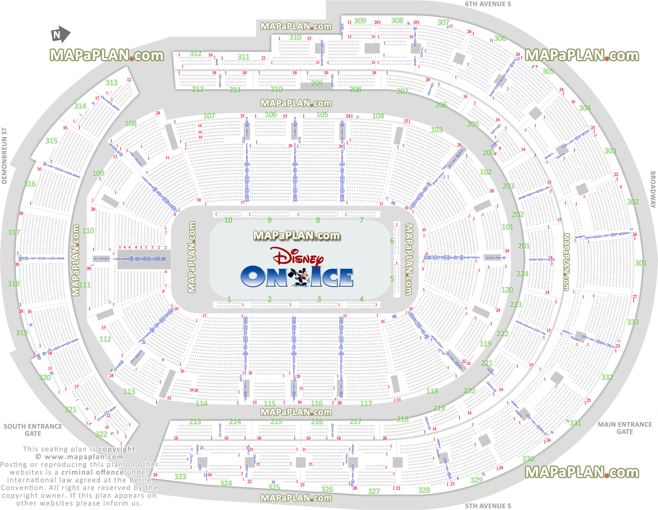 disney ice show arrangement review diagram best partial obstructed vip lexus lounge view seat finder precise aisle numbering rear location data Nashville Bridgestone Arena seating chart