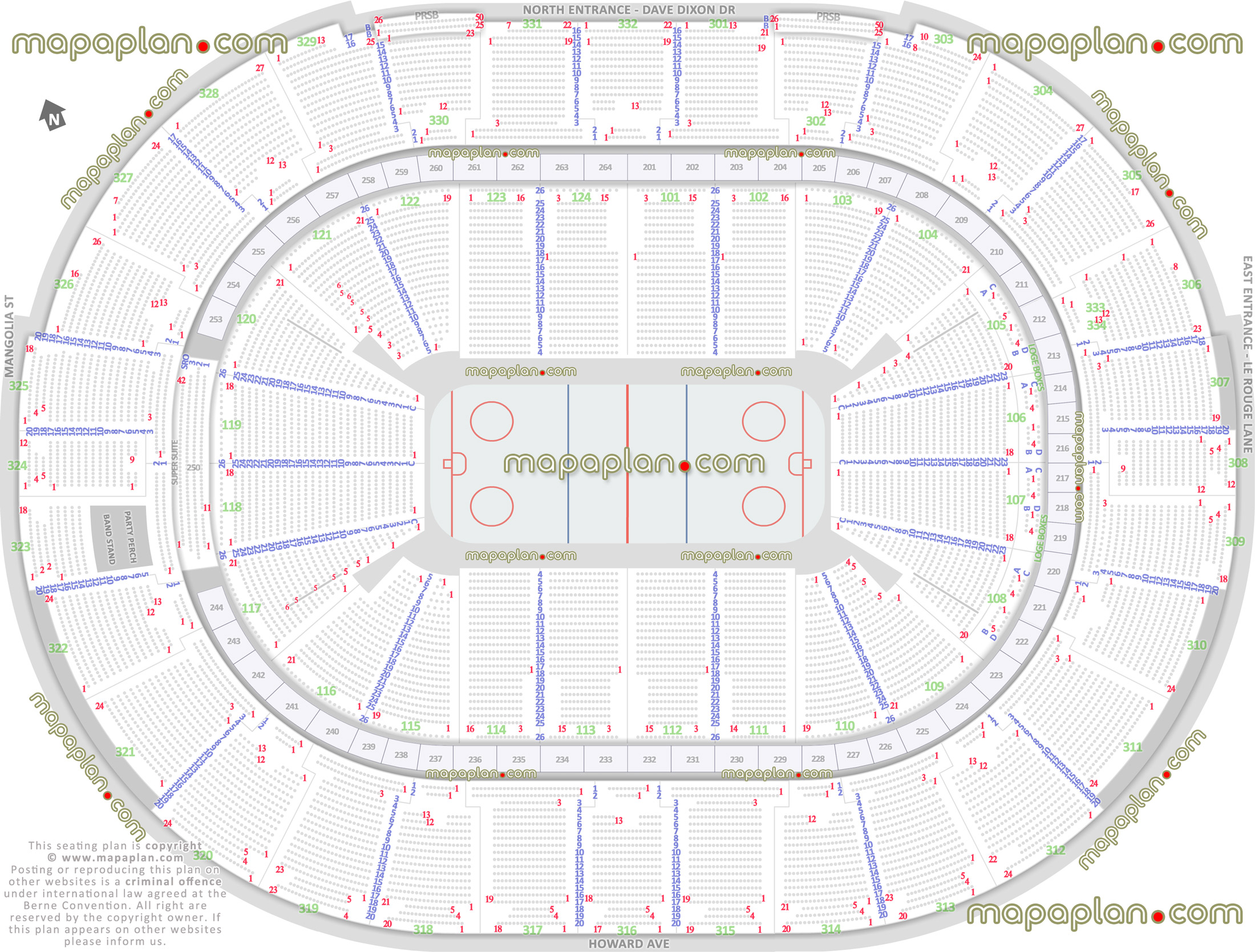 hockey games arena seating capacity arrangement diagram Smoothie King Center new orleans arena interactive virtual 3d detailed layout glass rinkside seats party perch band stand full exact row numbers plan seats row lower upper level stadium bowl sections New Orleans Smoothie King Center arena seating chart