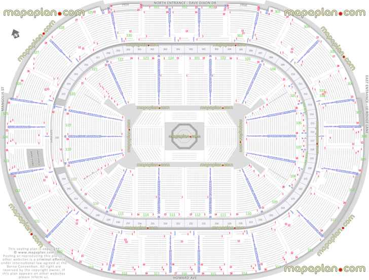 ufc seating chart row max seat capacity numbers rows each section detailed plan mma fights louisiana lower club party suites upper level sections 301 302 303 304 305 306 307 308 309 310 311 312 313 314 315 316 317 318 319 320 321 322 323 324 325 326 327 328 329 330 331 332 New Orleans Smoothie King Center arena seating chart