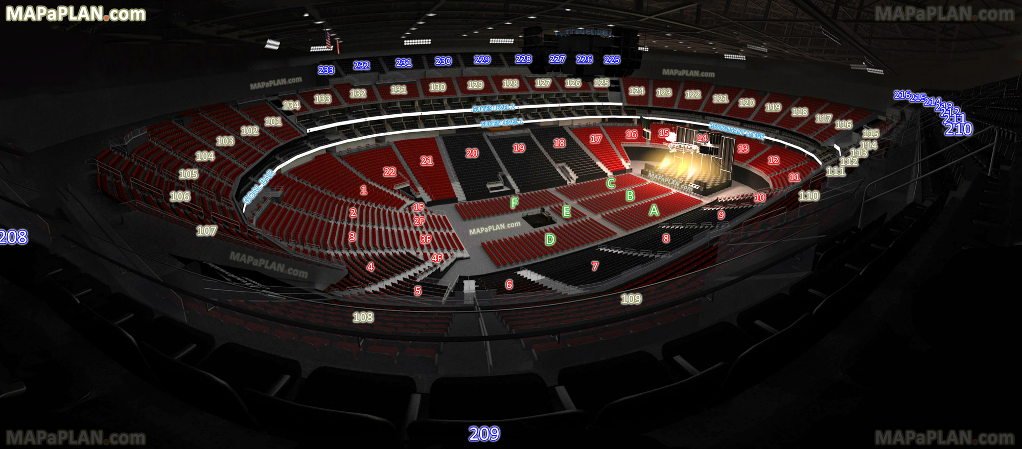 view from section 209 row 3 seat 10 good bad seats review guide information Newark Prudential Center seating chart