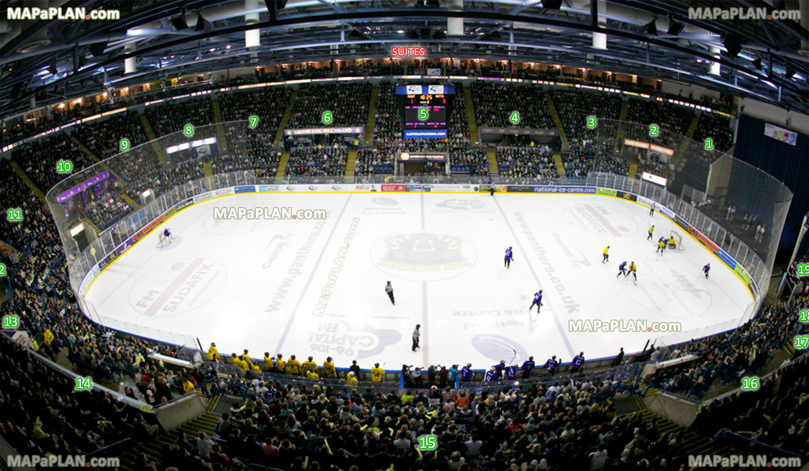 view from suite 34 national ice centre nottingham panthers ice hockey games Nottingham Motorpoint Arena seating plan