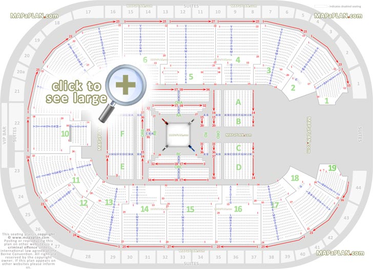 wwe tna wrestling boxing ufc layout showing good ringside lower upper tier sections diagram Nottingham Motorpoint Arena seating plan