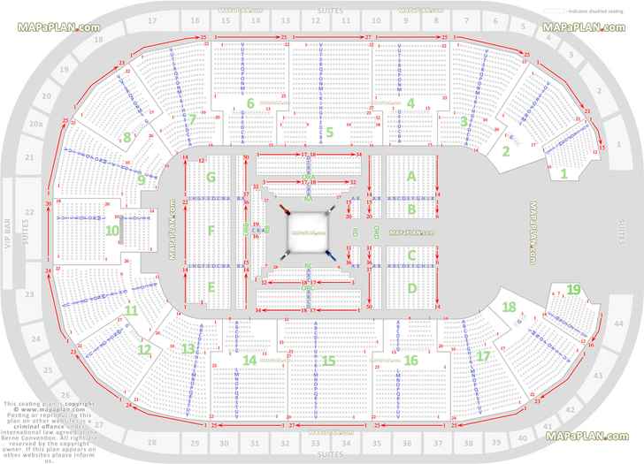 wwe tna wrestling boxing ufc layout showing good ringside lower upper tier sections diagram Nottingham Motorpoint Arena seating plan