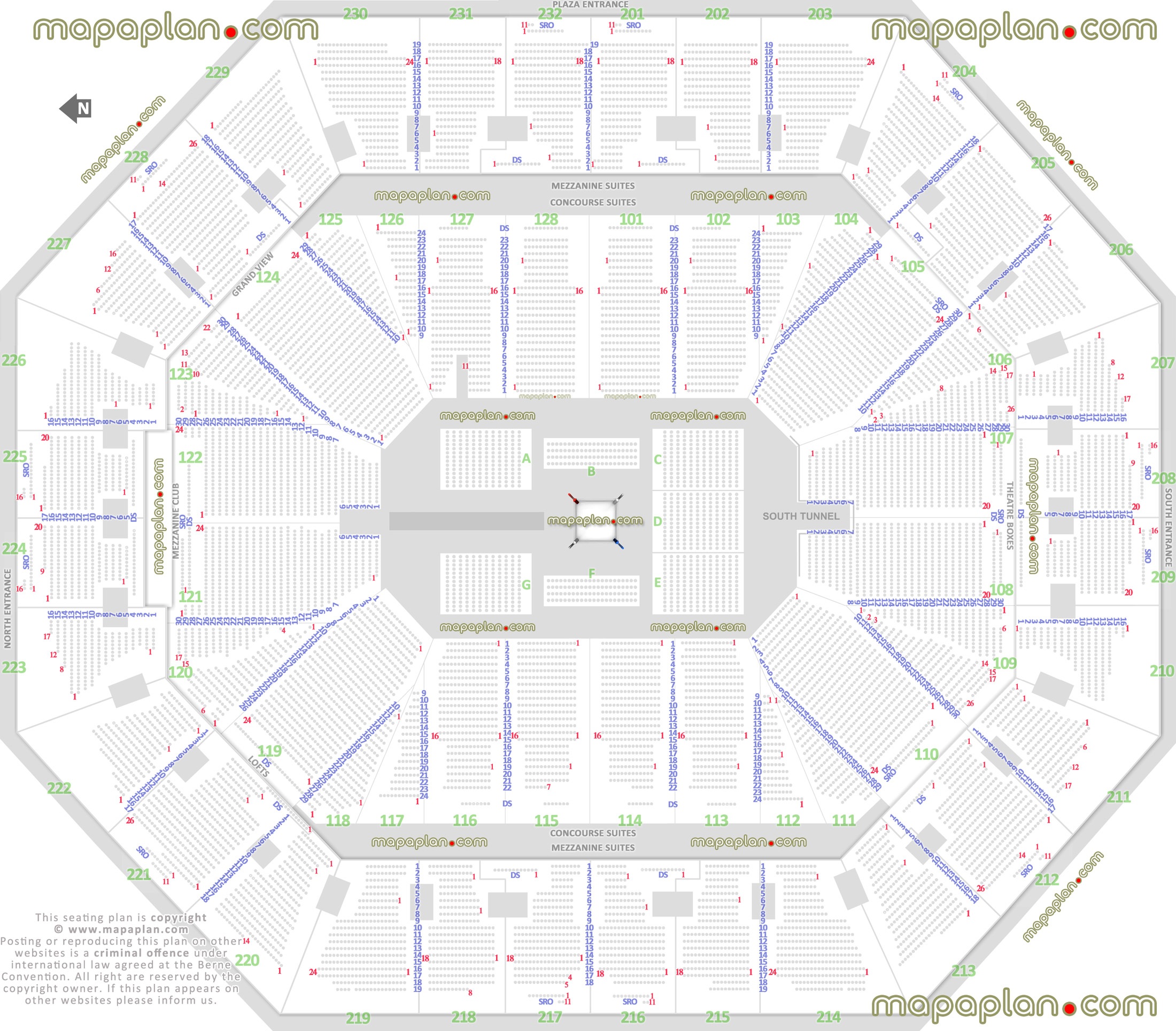 wwe wrestling boxing match events map by row 360 round ring floor configuration how many rows sections 201 202 203 204 205 206 207 208 209 210 211 212 213 214 215 216 217 218 219 220 221 222 223 224 225 226 227 228 229 230 231 232 Oakland Oracle Arena seating chart