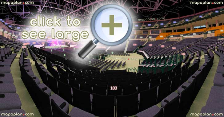 view section 103 row p seat 13 concert stage arrangement virtual interactive viewer view seat photo review interior guide lower terrace loud city upper level club seats premium executive terrace suites vip luxury boxes Oklahoma City Chesapeake Energy Arena seating chart