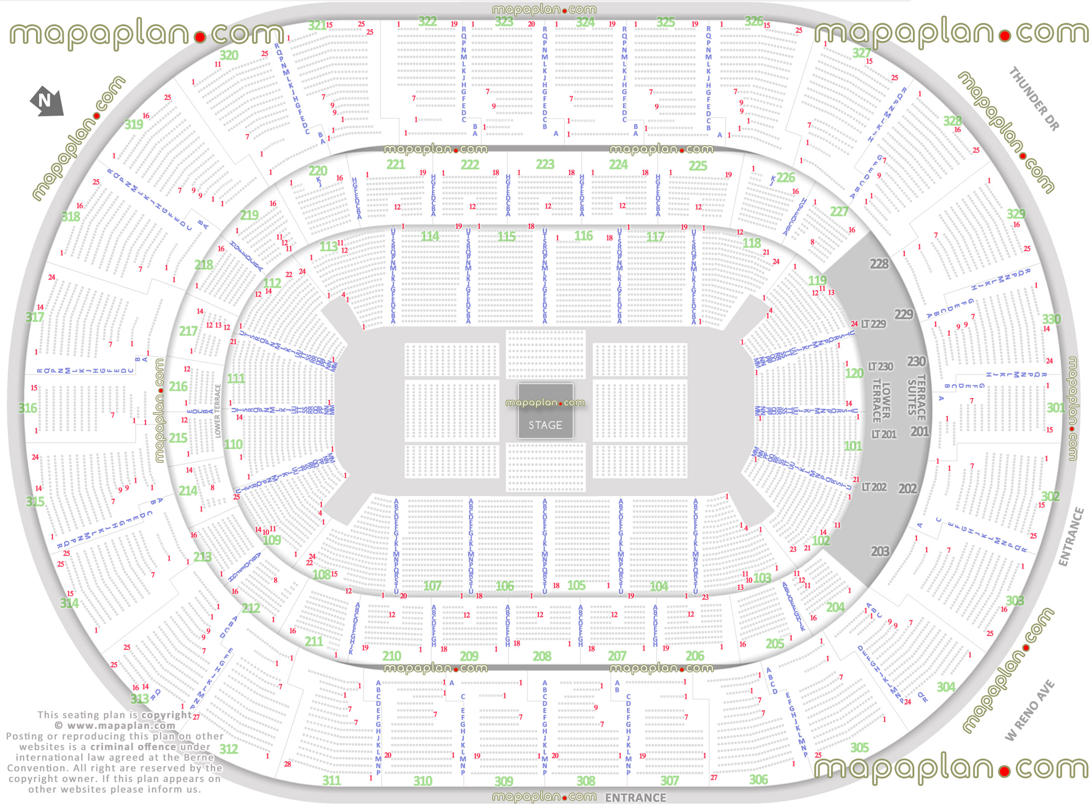 Chesapeake Energy Arena - Concert stage in the round - Printable ...