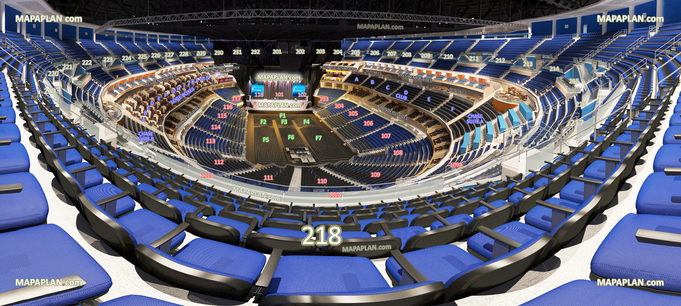 view section 218 row 12 seat 12 virtual interactive 3d behind stage interior tour inside picture general admission ga Orlando Kia Center seating chart