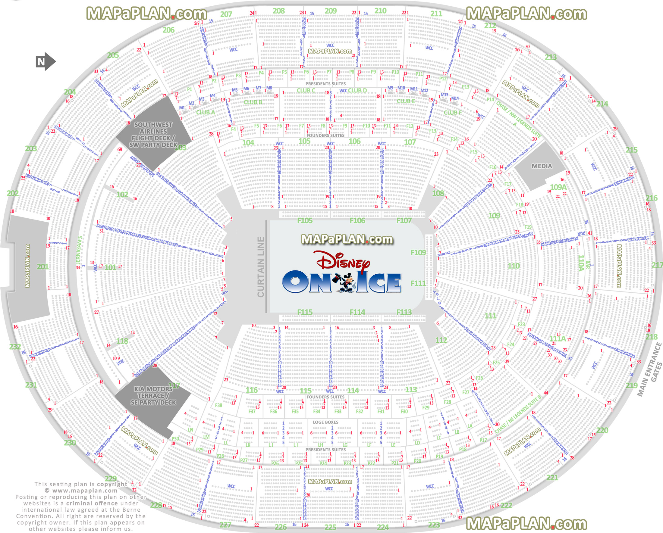 disney ice show arrangement review diagram best partial obstructed view finder precise aisle seat numbering location data Orlando Amway Center seating chart
