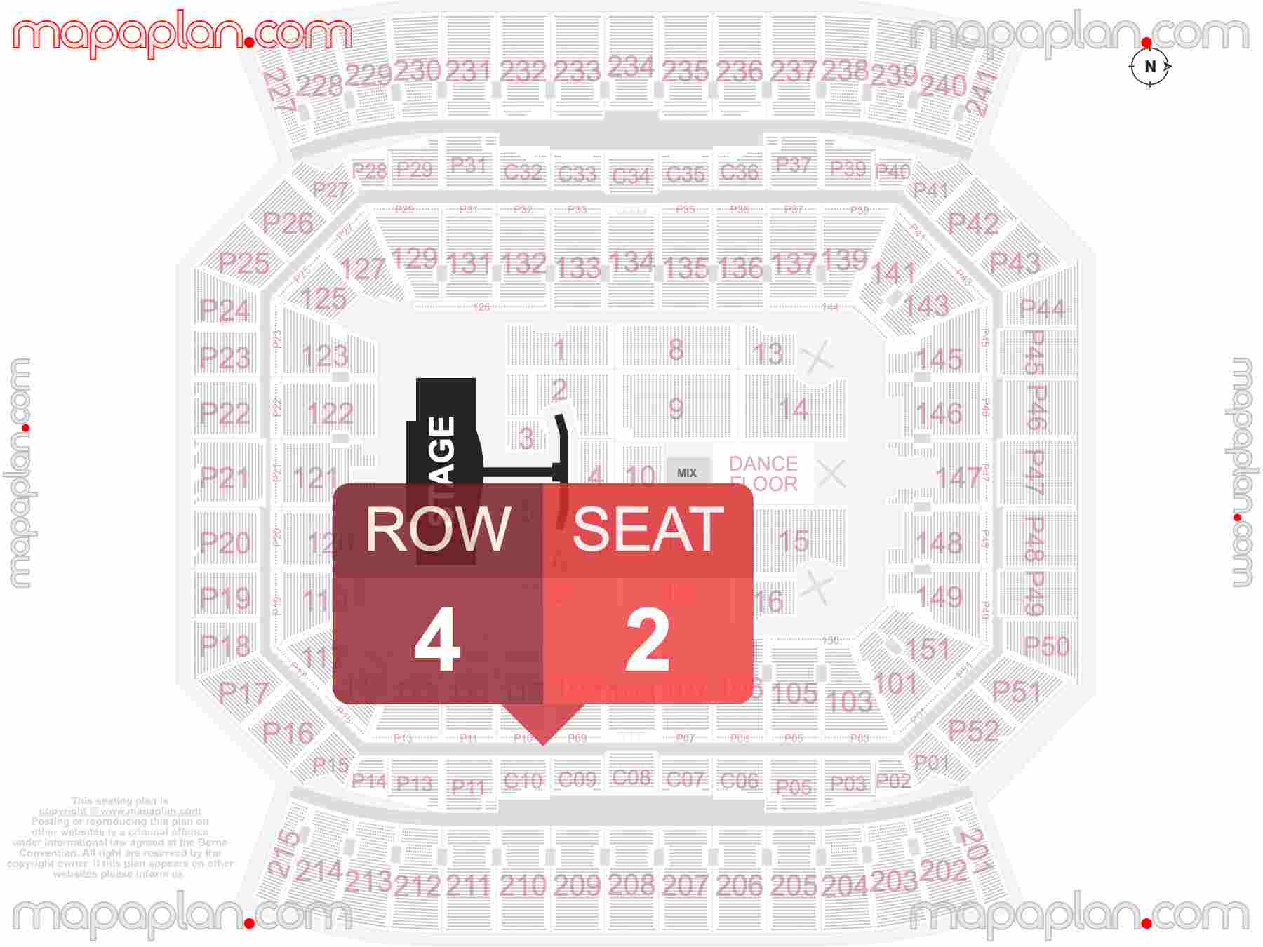 Orlando Camping World Stadium seating chart Concert detailed seat numbers and row numbering chart with interactive map plan layout