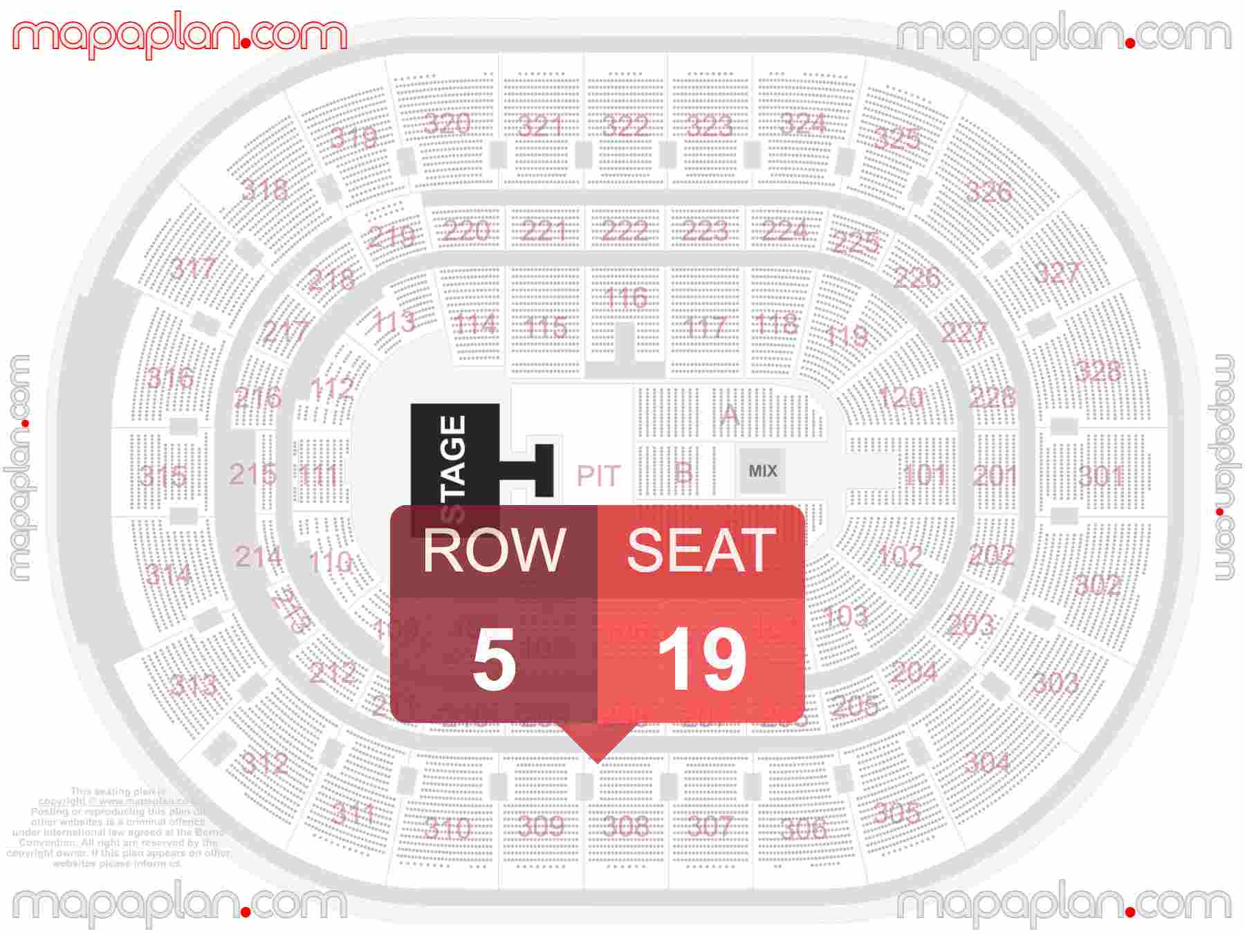 Ottawa Canadian Tire Centre seating map Concert with extended catwalk runway B-stage seating map with exact section numbers showing best rows and seats selection 3d layout - Best interactive seat finder tool with precise detailed location data