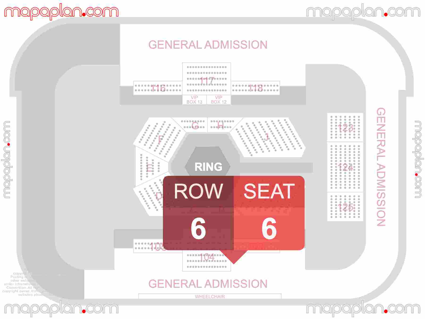 Perth HBF Stadium Superdrome seating map MMA seating map with exact section numbers showing best rows and seats selection 3d layout - Best interactive seat finder tool with precise detailed location data