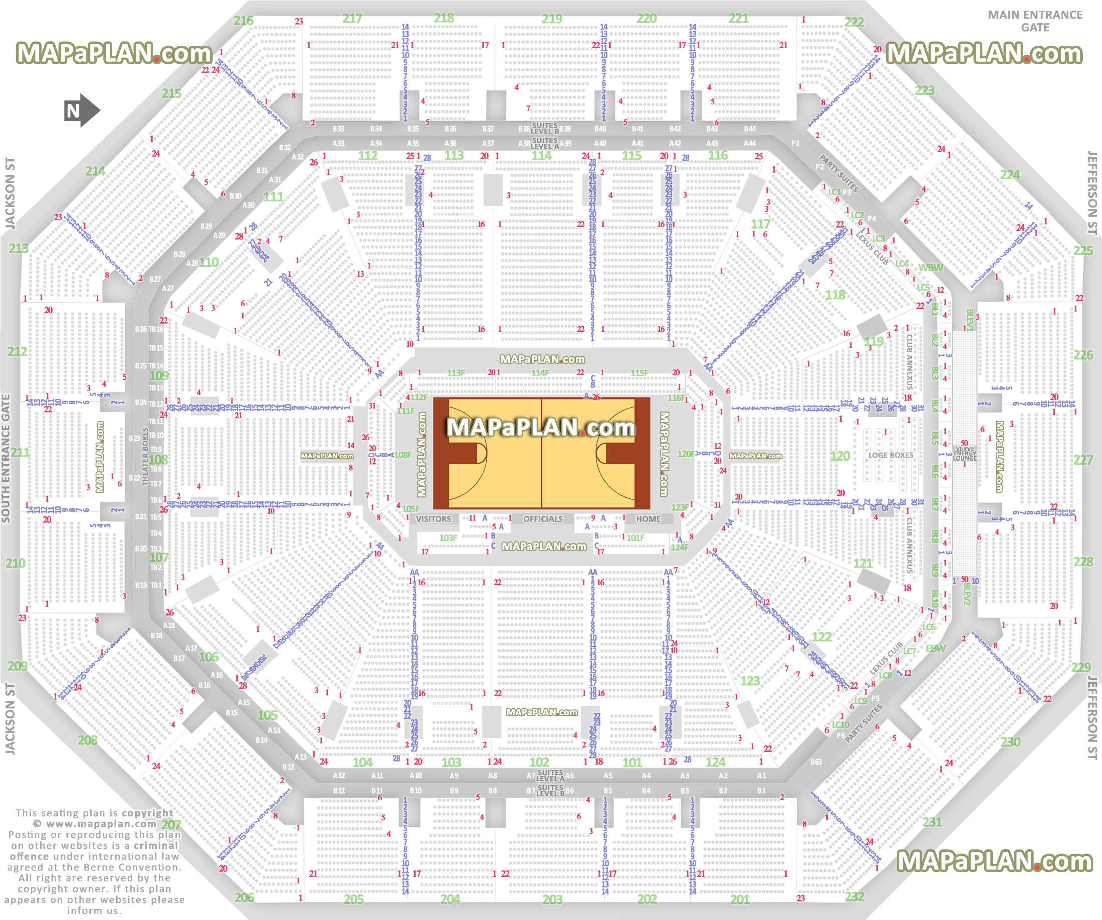 suns nba game stadium individual find my seat locator how seats rows numbered loge boxes annexus lexus club private party suites Phoenix Talking Stick Resort Arena seating chart