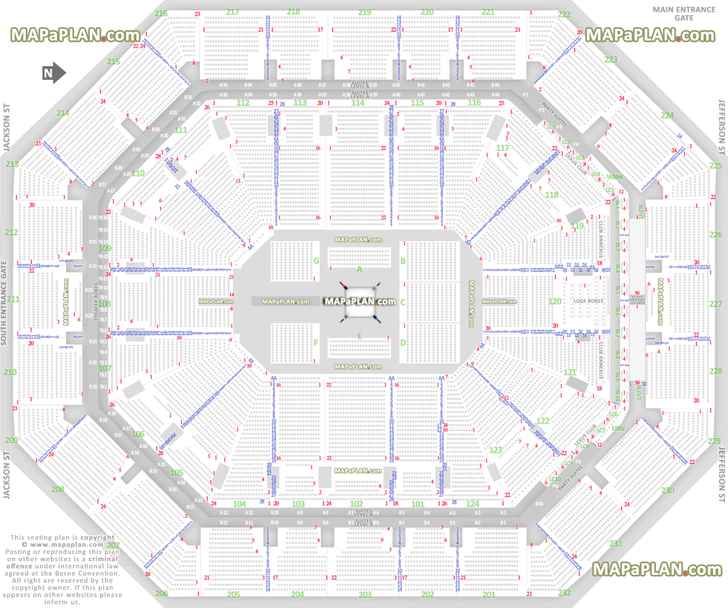 wwe raw smackdown live wrestling boxing match events 360 round ring stage configuration good bad worst side seats Phoenix Footprint Center Arena seating chart