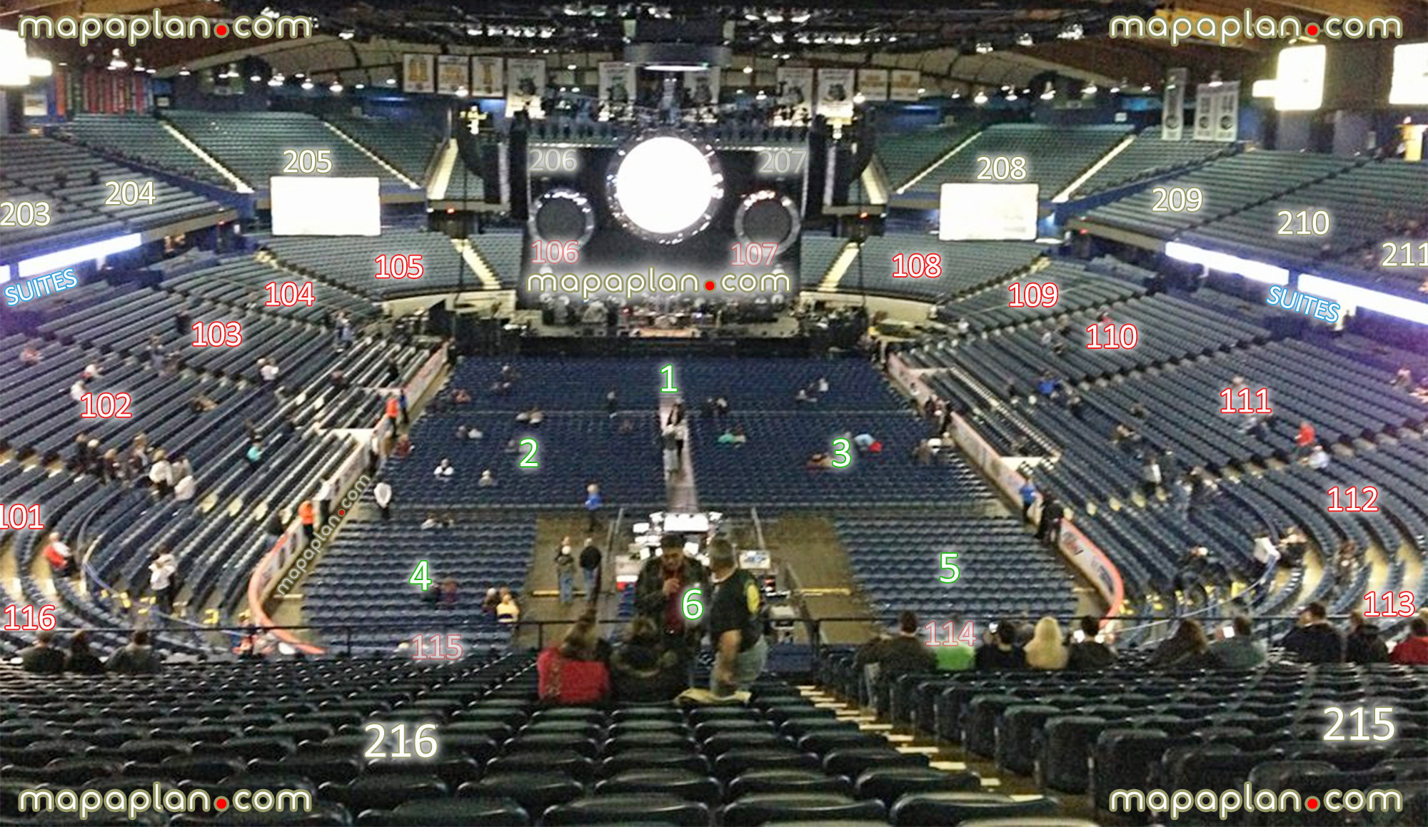 view section 216 row r seat 3 photo lower upper levels luxury premium vip private seating sections 101 102 103 104 105 106 107 108 109 110 111 112 113 114 115 116 Rosemont Allstate Arena seating chart