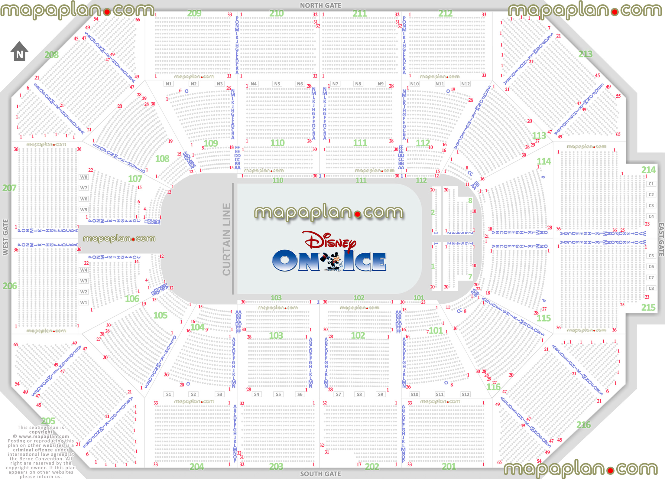 disney ice printable virtual information guide full exact row letters numbers floor plan row aa bb cc dd ee ff a b c d e f g h j k l m n p q r s t u v w Rosemont Allstate Arena seating chart