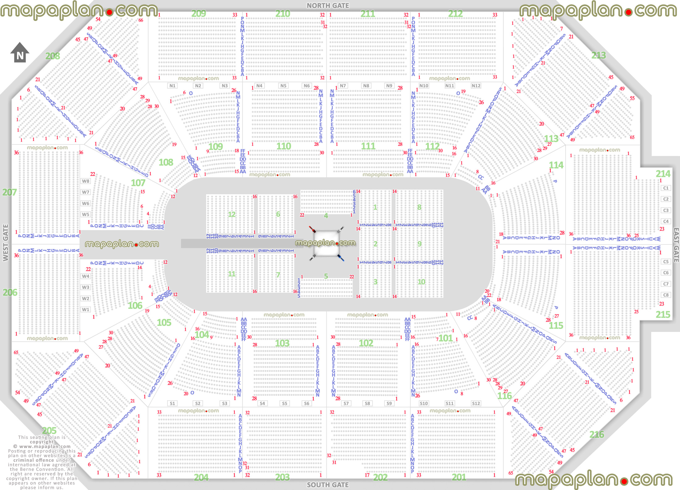 wwe raw smackdown live wrestling boxing match events 360 round ring configuration good bad worst seats executive hospitality rental suites level Rosemont Allstate Arena seating chart