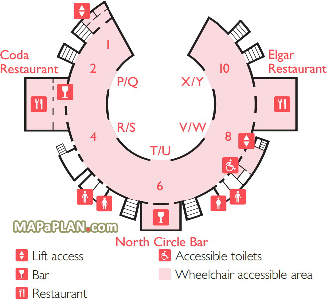 third floor circle level rah map Royal Albert Hall seating plan