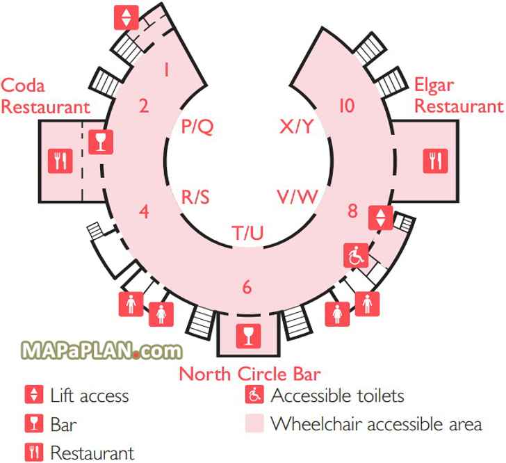 third floor circle level rah map Royal Albert Hall seating plan