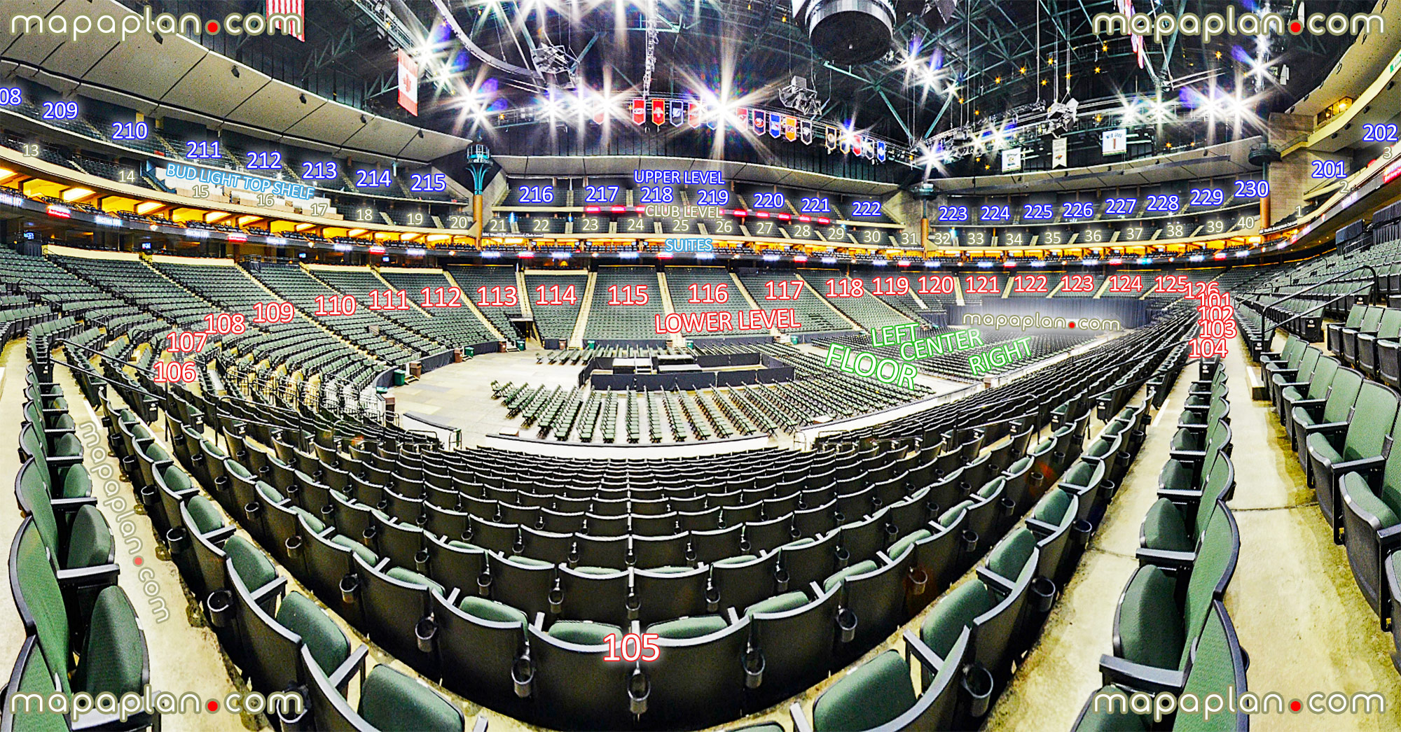 Xcel Energy Center seat & row numbers detailed seating chart, Saint