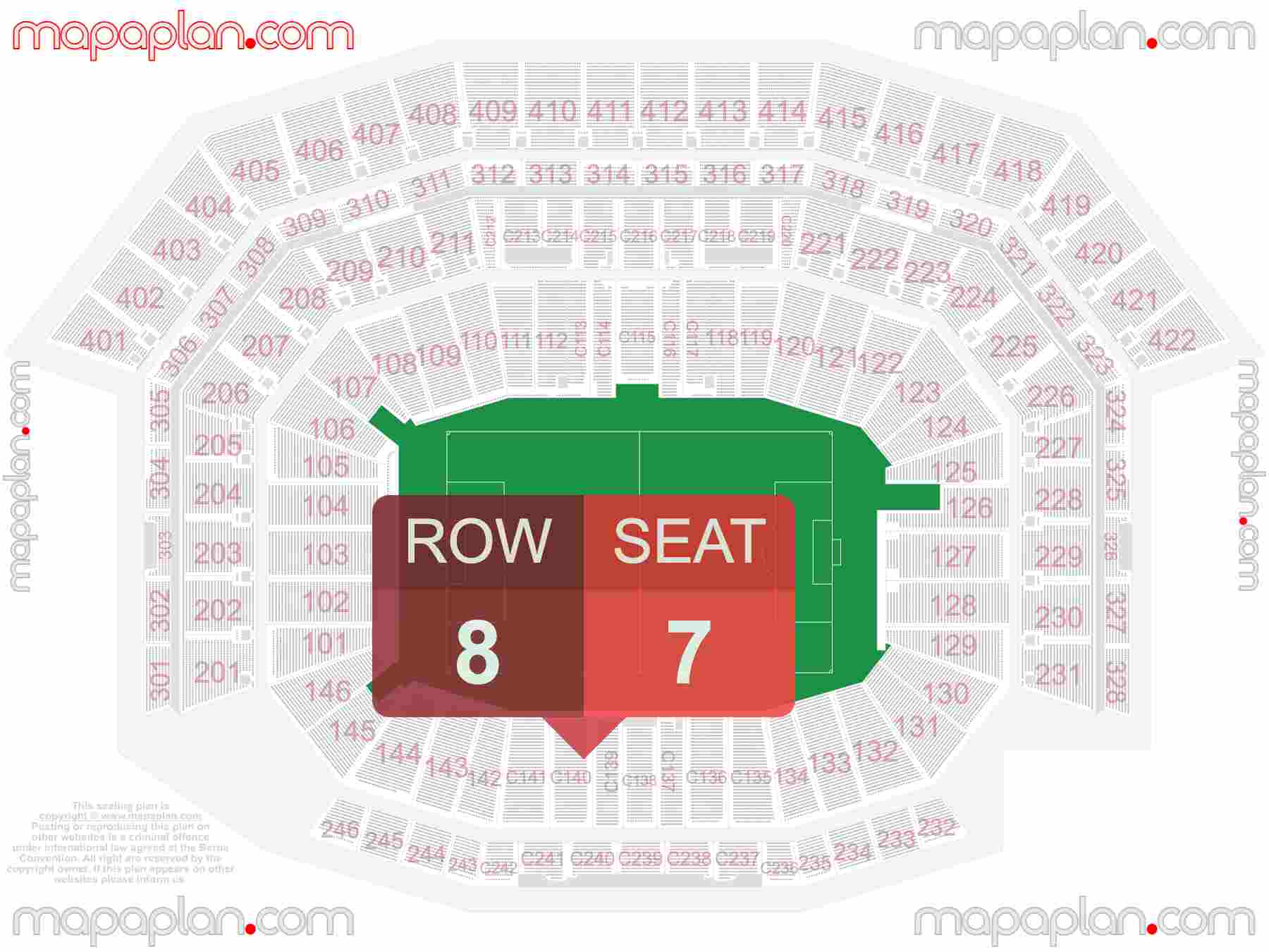 Santa Clara Levi's Stadium seating chart Soccer & San Francisco 49ers football inside capacity view arrangement plan - Interactive virtual 3d best seats & rows detailed stadium image configuration layout