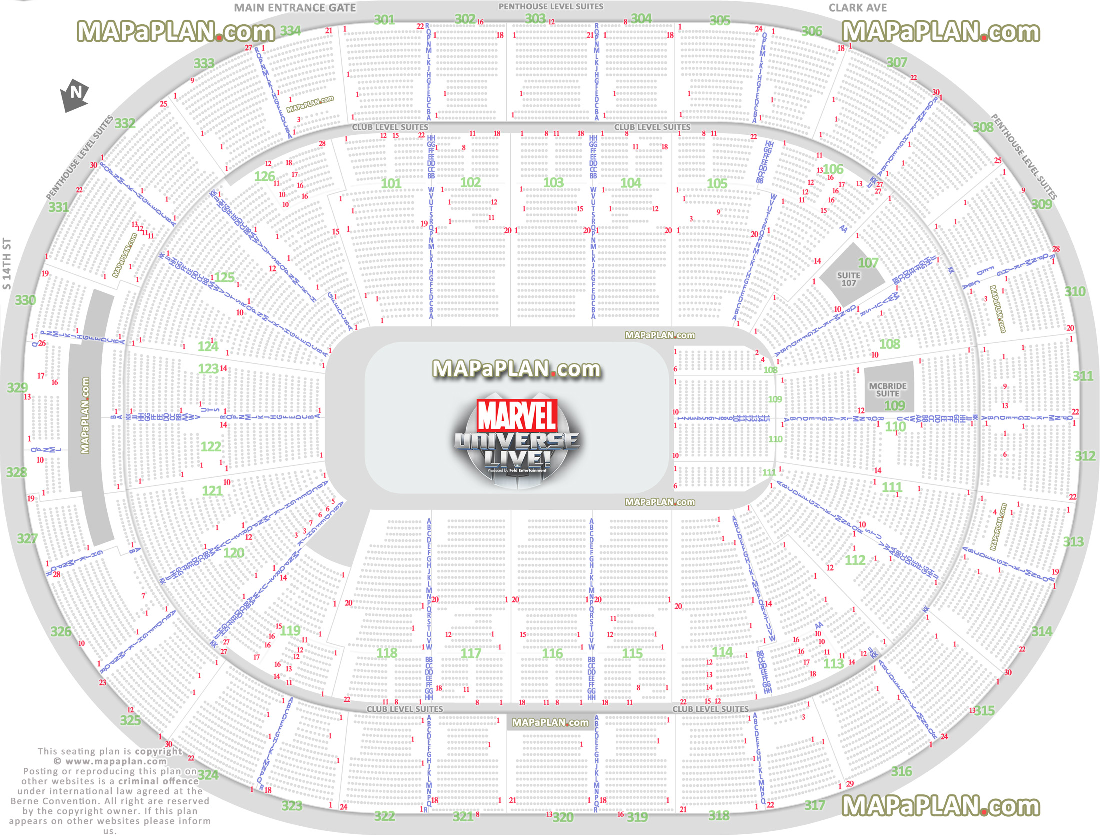 marvel universe live new show interactive balcony best seat selection arrangement review diagram sections 301 302 303 304 305 307 308 309 310 311 312 313 314 315 316 317 318 319 320 321 322 324 326 331 333 334  St. Louis Enterprise Center seating chart