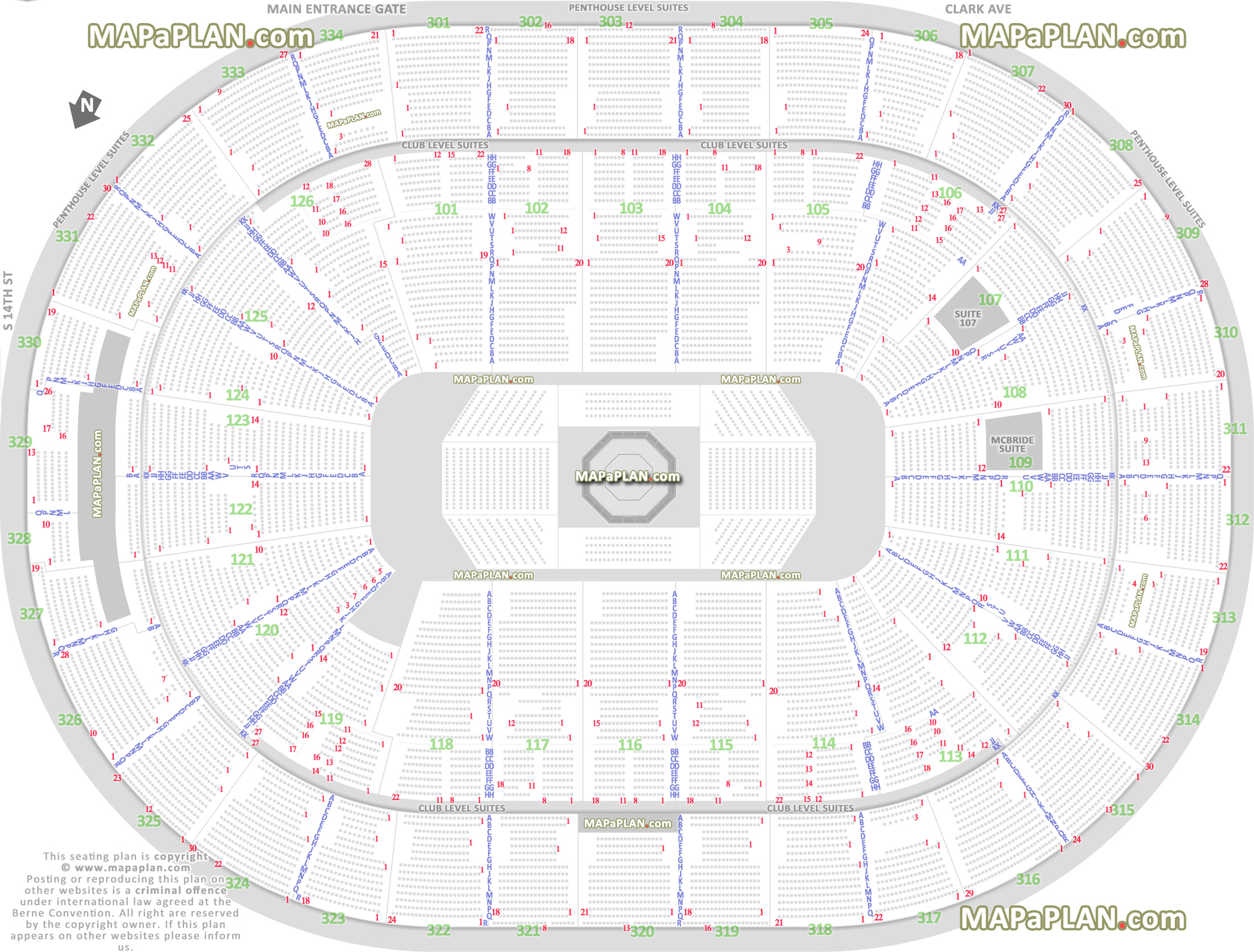ufc mma fights fully seated setup chart viewer standing room only sro area main entrance gate exit detailed map wheelchair disabled handicap accessible seats St. Louis Enterprise Center seating chart
