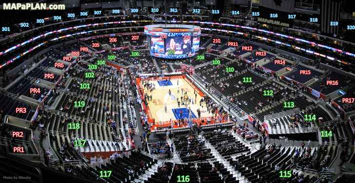 View from Section 328 Row 2 Seat 8 LA Clippers Virtual interactive tour inside bowl levels Crypto.com Staples Center Arena seating chart