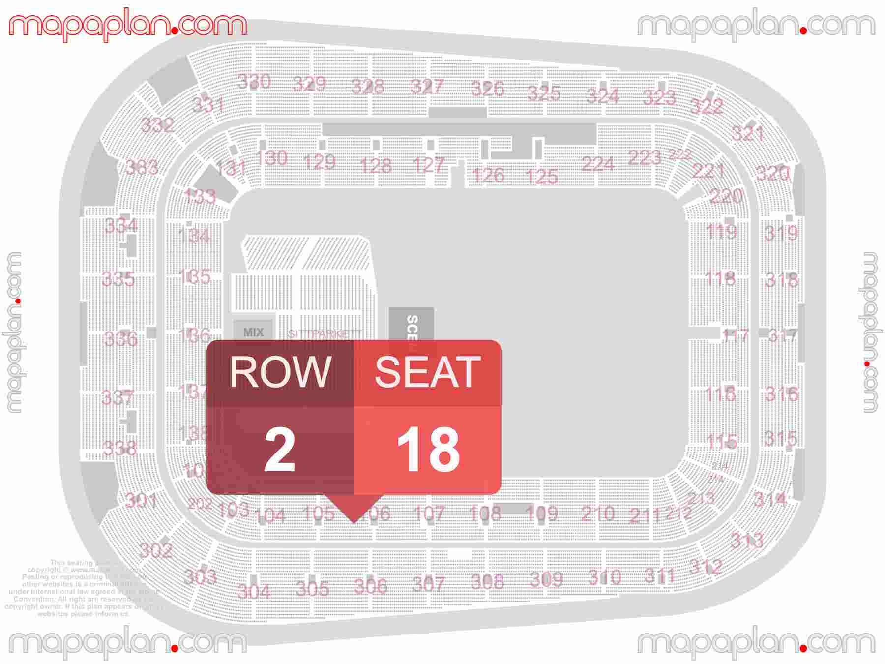 Stockholm Stockholmsarenan Tele2 Arena seating plan Concerts sittplan med platsnummer och radnummer inside capacity view arrangement map - Interactive virtual 3d best seats & rows detailed stadium image configuration layout