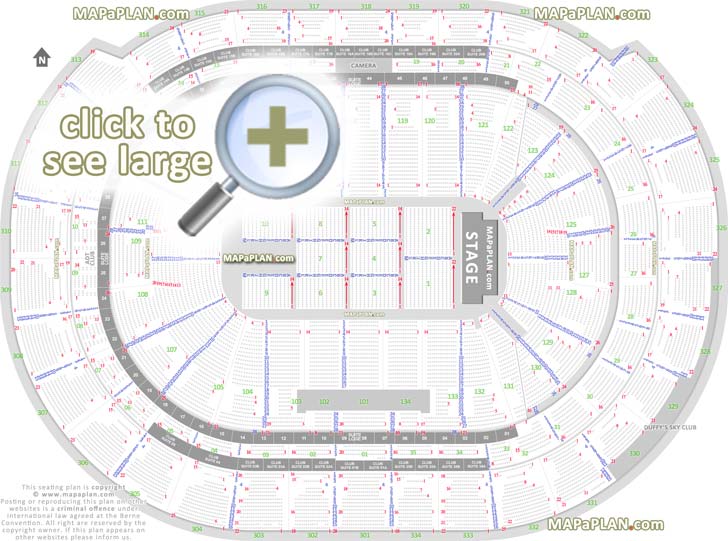 detailed seat row numbers end stage concert sections floor plan map arena plaza mezzanine layout Sunrise BBT Center seating chart