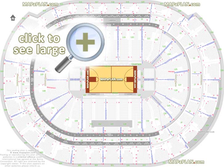 metropcs orange bowl basketball classic ncaa arena court sideline baseline courtside numbered seats Sunrise FLA Live Arena seating chart