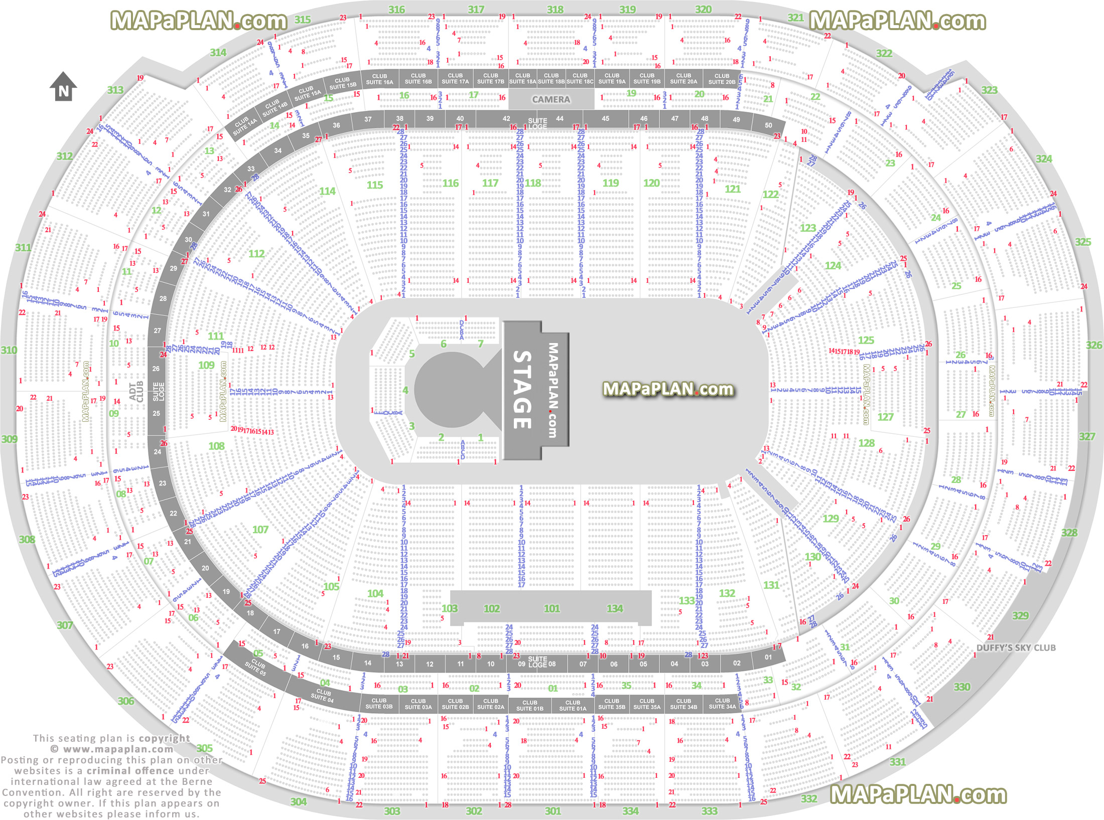 circus cirque du soleil exact seating map how many seats row private loge suite boxes Sunrise FLA Live Arena seating chart