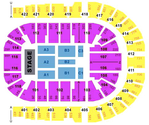 The O2 Arena London seating plan detailed seat numbers chart