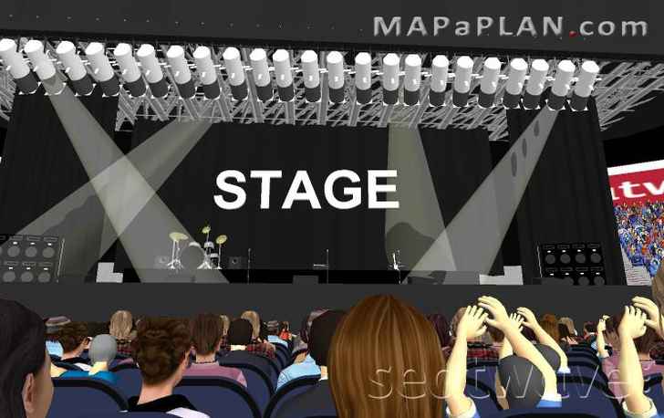 The O2 Arena London seating plan Block A2 Row K Front rows top seats in 3d