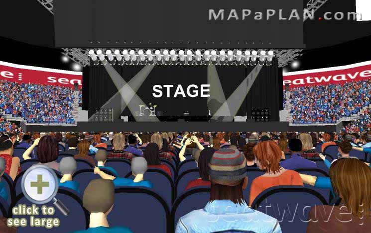 The O2 Arena London seating plan Block B2 Row G Centre seats
