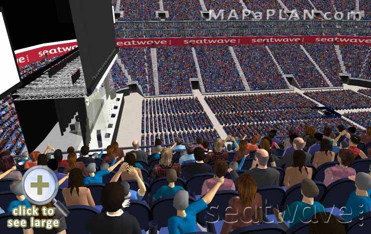 The O2 Arena London seating plan Block 401 Row H View from upper tier bk section