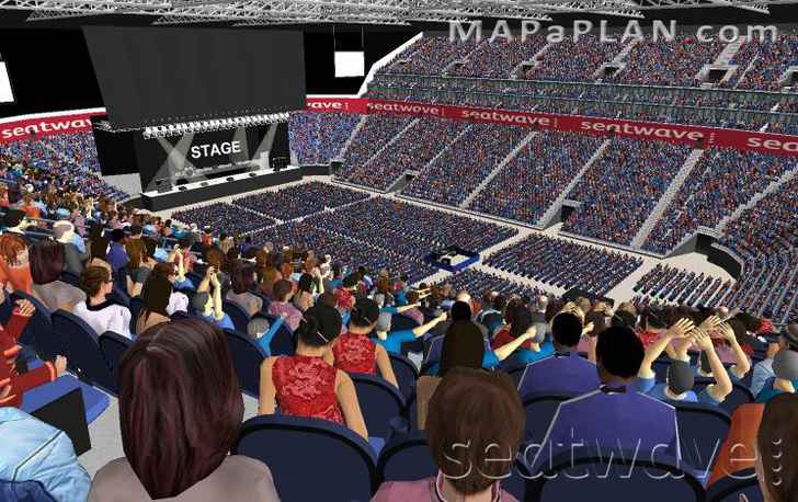 The O2 Arena London seating plan Block 407 Row M view