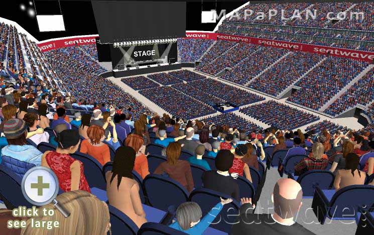 The O2 Arena London seating plan Block 408 Row N view