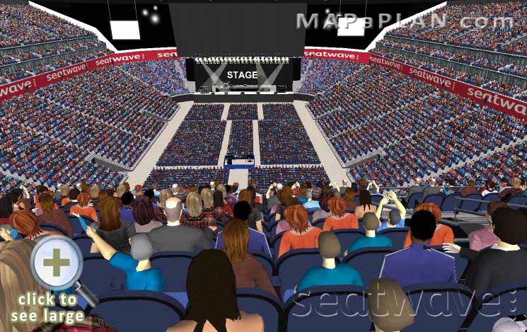 The O2 Arena London seating plan Block 412 Row M view