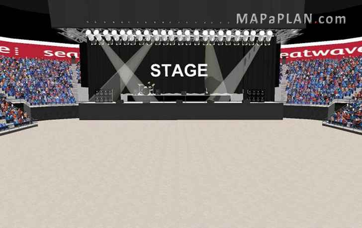 The O2 Arena London seating plan Floor standing view