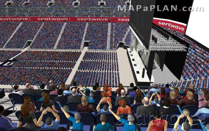 The O2 Arena London seating plan Block 422 Row G view