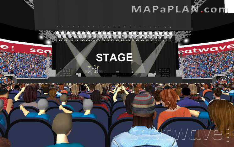 The O2 Arena London seating plan Block B2 Row G Centre seats