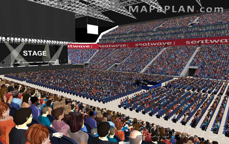 The O2 Arena London seating plan Block 103 Row K Event view