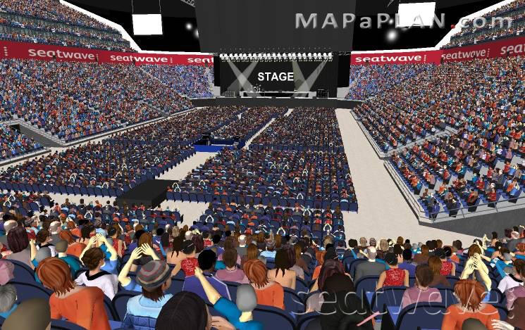 The O2 Arena London seating plan Block 108 Row X Music show view