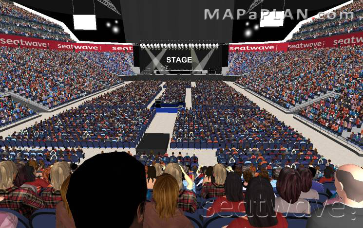The O2 Arena London seating plan Block 107 Row W Gig view