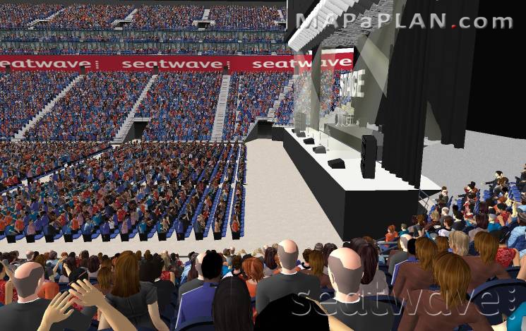 The O2 Arena London seating plan Block 113 Row W view