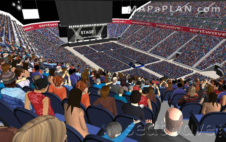 The O2 Arena London seating plan Block 408 Row N view