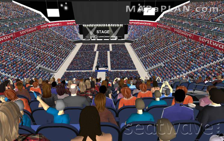 The O2 Arena London seating plan Block 412 Row M view