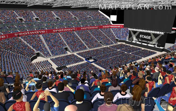 The O2 Arena London seating plan Block 417 Row N view