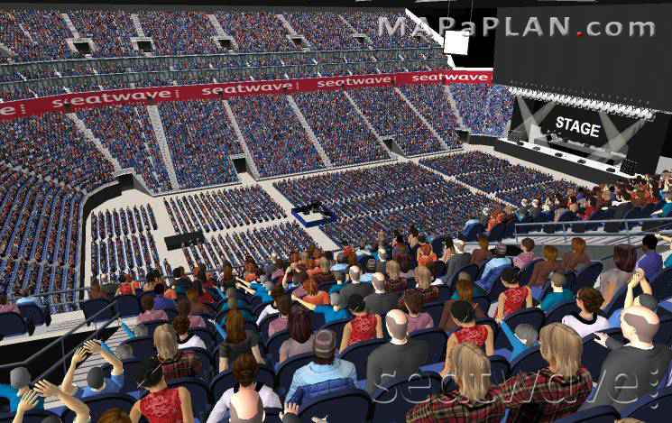 The O2 Arena London seating plan Block 418 Row L view