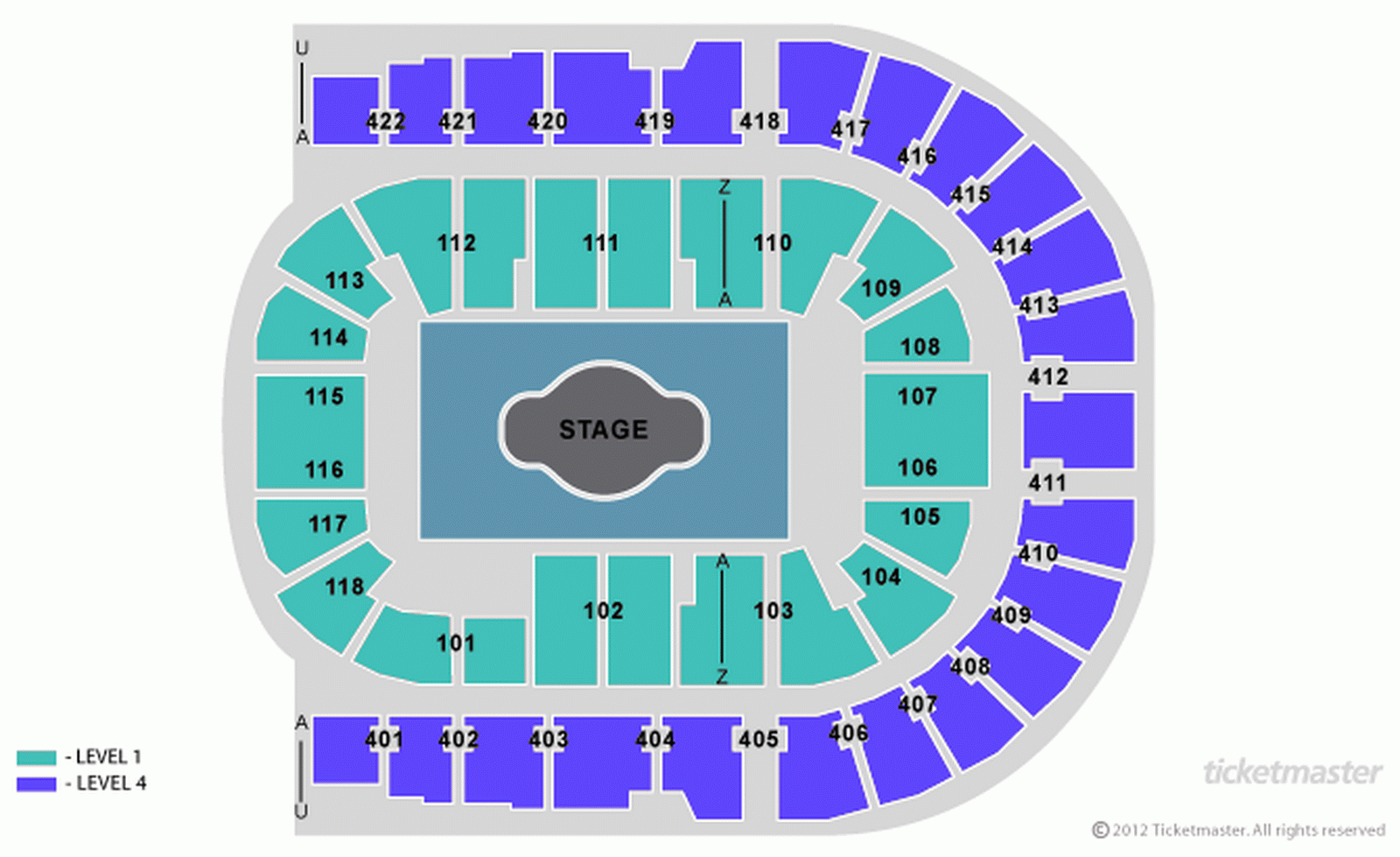 O2 Arena Seating Chart